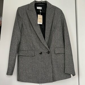 Mango structured houndstooth blazer NWT